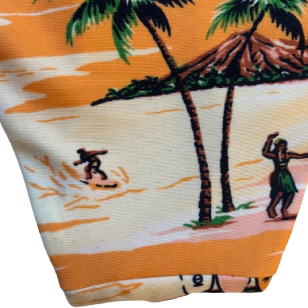 Aerie Aloha High-Cut Cheeky Pink Orange Bikini Bottoms Size M EUC - Picture 6 of 7